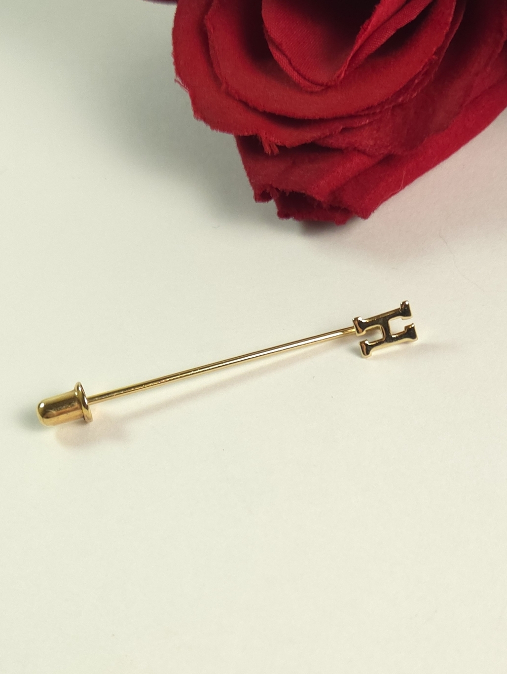 Vintage Letter H Gold Tone Hat Pin